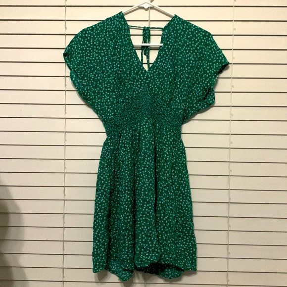 wemons size large bebop green flower dress - Picture 1 of 1